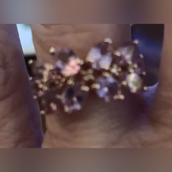 Beautiful blush colored garnet . Lovely pink set in rose gold over silver - Picture 3 of 4